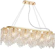 Люстра подвесная Diadem 4724-10P Favourite прозрачная на 10 ламп, основание золотое в стиле современный Люстра подвесная Diadem 4724-10P Favourite прозрачная на 10 ламп, основание золотое в стиле современный